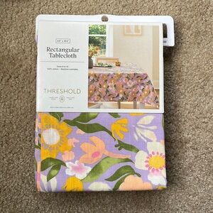 Threshold Spring Floral Rectangular Cotton Tablecloth 104in L x 60in W NWT